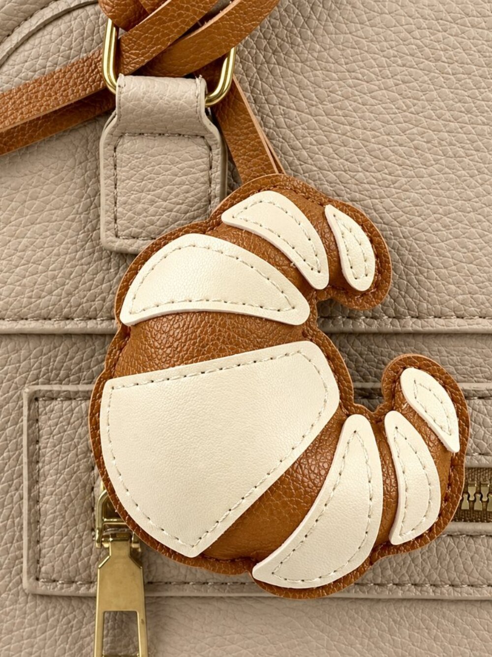 Croissant Bag Charm - IVORY
